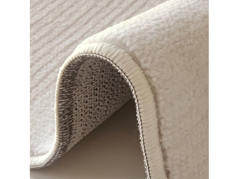  Tapis de salon chambre - peluche courte haute densité - motifs géométriques crème - antidérapant 120x170cm  - Conforama C