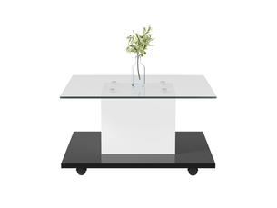 Table basse rectangulaire coloris bicolore <strong>MERAX</strong> <strong>table basse bicolore</strong> - 80 cmx80 cm