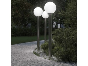 Lot de 3 borne lumineuse 120 cm acier inoxydable ip44