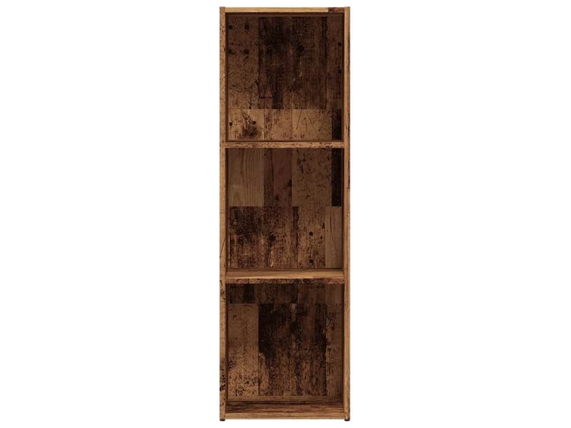  Bibliothèque, meuble de rangement salon vieux bois 36x30x114 cm bois d'ingénierie  - Conforama E