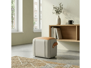 Pouf / repose pied 31.5x24x29cm gris