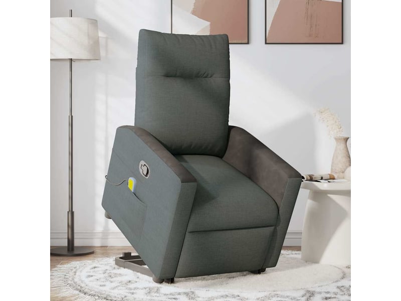 Fauteuil de massage inclinable, fauteuil relax gris foncé tissu shl63000 - Conforama C