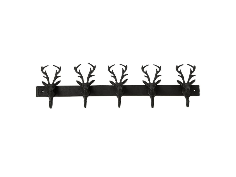  Patère murale cerf yasmine 60cm noir  - Conforama A