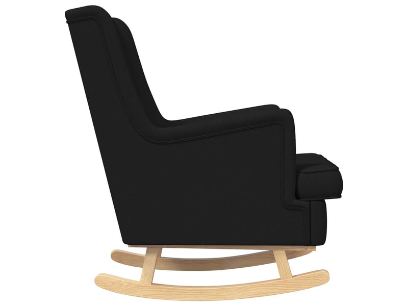  Vidaxl chaise à bascule noir 62 x 80 x 85 cm tissu  - Conforama E