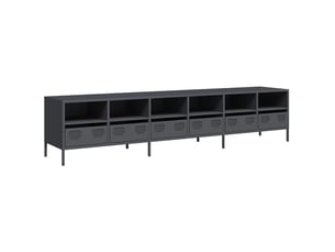 Meuble tv coloris gris 202 cm <strong></strong>  <strong></strong>