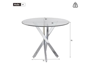Argent table à manger extensible avec rangement, design moderne, structure fonctionnelle pour cuisine et salle à manger