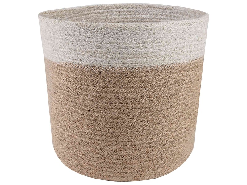 Jardinière - ensemble de pots à plantes 2 pcs naturel et blanc ø 21 x 21 cm - Conforama C