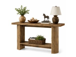 Table basse rectangulaire coloris marron MEUBLIV - 30 cmx140 cm