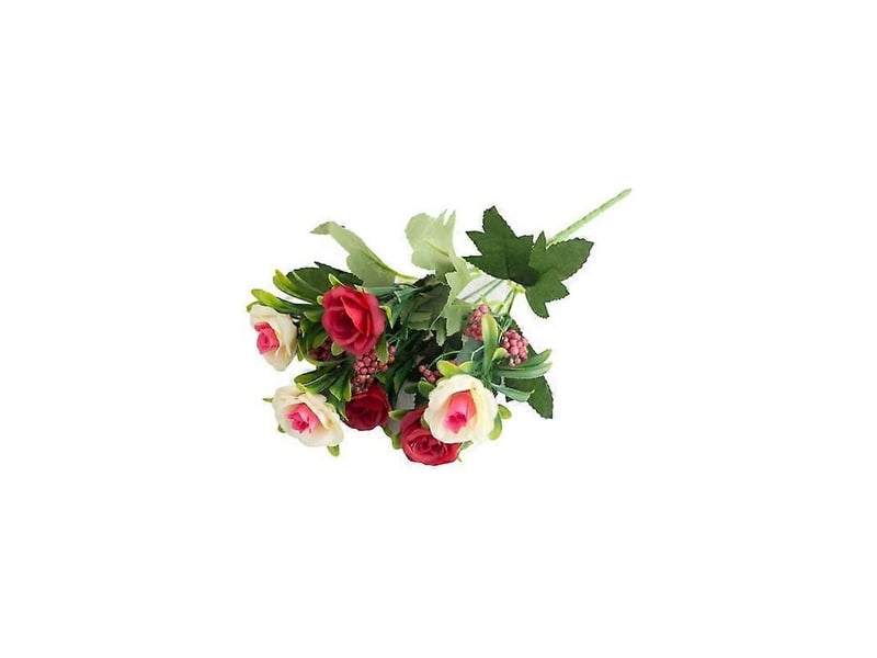  Rose artificielle romantique à 6 têtes, idéale pour la décoration de mariage, maison et jardin.blanc  - Conforama D