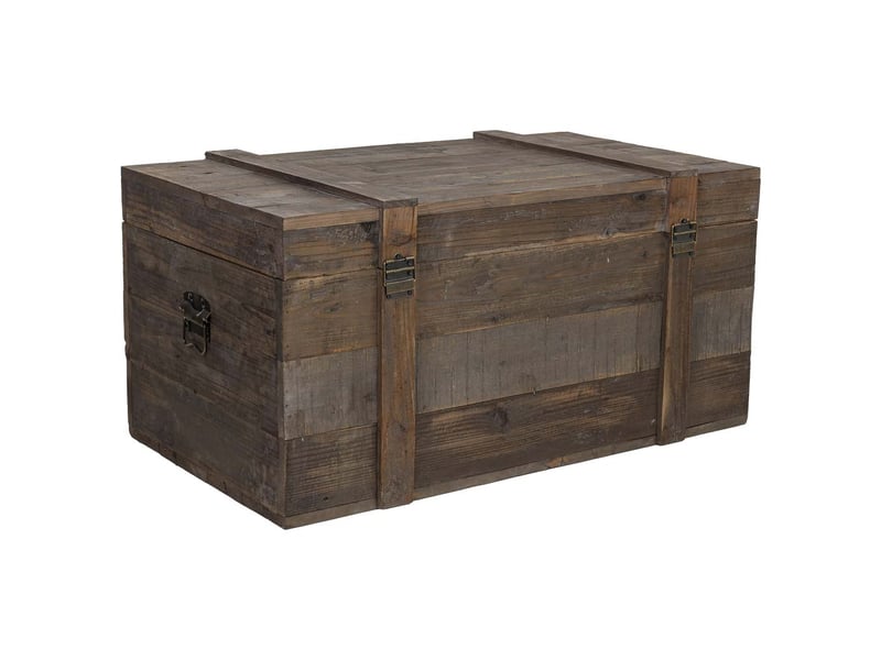 Coffre en bois marron 80x48x41 cm h - Conforama E