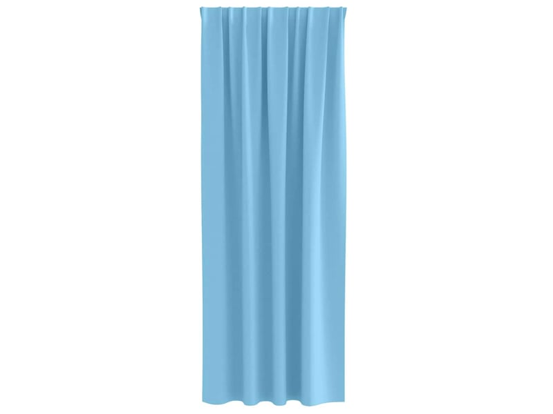 Lot de 2 rideaux occultants, rideaux black-out avec anneaux bleu clair 260 x 140 cm cf44597 - Conforama D