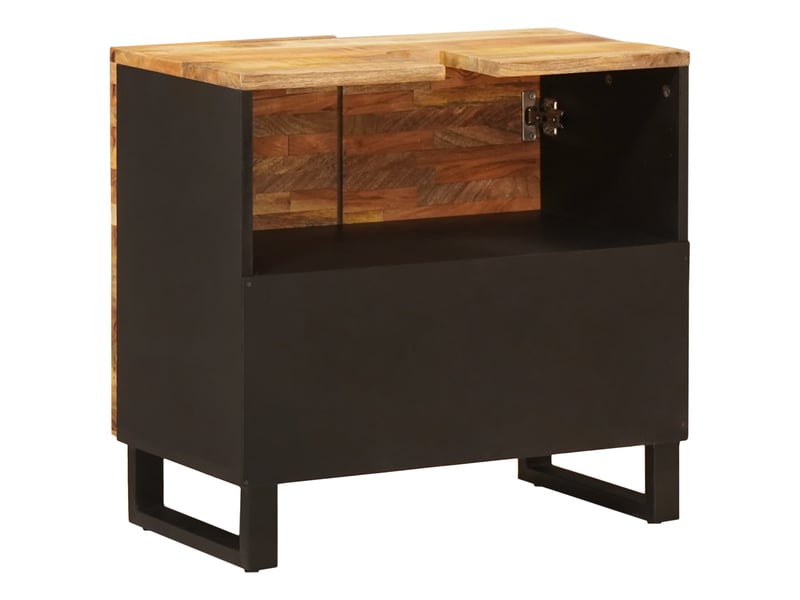  Meuble sous lavabo de salle de bain naturel 62 x 33 x 58 cm cf64920  - Conforama E