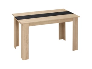 Table à manger table de cuisine design moderne avec dim. 120l x 69l x 75h cm grand plateau 2-4 personnes en bois