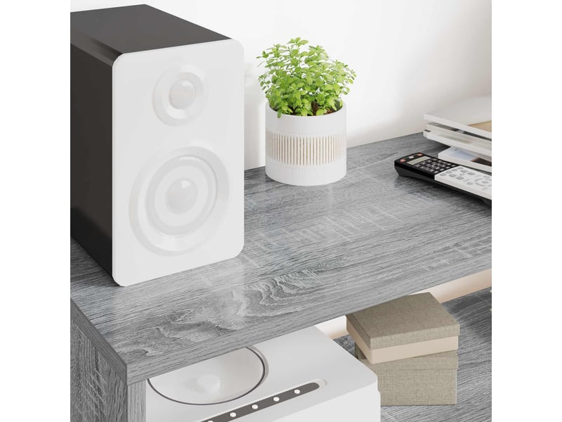  Meuble tv - banc tv - meuble de rangement 100 x 30 x 40 cm gris sonoma bois d'ingénierie  - Conforama D