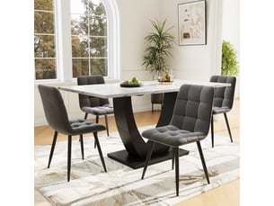 Ensemble table rectangulaire  4 chaise(s)  <strong>STILVORA</strong> <strong></strong> 