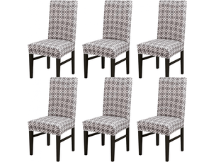 Lot de 6 housses de chaise élastiques pour chaises de salle à manger, protections pour chaises à dossier haut, housses antidérapantes, idéales pour, multicolore