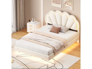 Lit 2 places 140x200 cm BURSDANY coloris beige