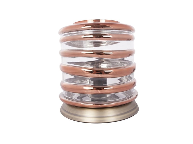  Lampe à poser en verre aladin i 21cm cuivre  - Conforama A