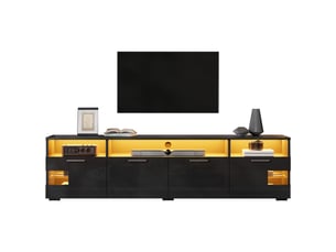 Meuble tv coloris noir 180 cm   Fay Lum