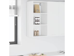 Meuble de rangement cuisine, armoire suspendue blanc 40x29,5x80cm bois d'ingénierie