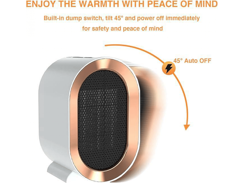 Ventilateur électrique intelligent haute puissance 1200w ptc, chauffage en céramique pour la maison, rose - Conforama C