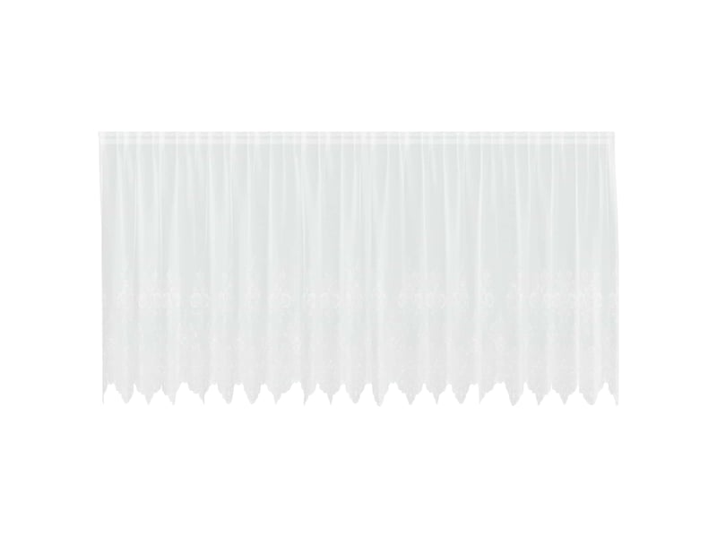  Rideau en dentelle, rideau ajouré, voilage blanc 160 x 500 cm polyester cf43683  - Conforama A