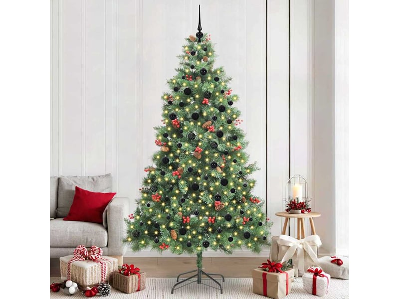  Sapin de noël, arbre de noël artificiel 300 led blanc chaud pvc et métal vert cf61037  - Conforama B