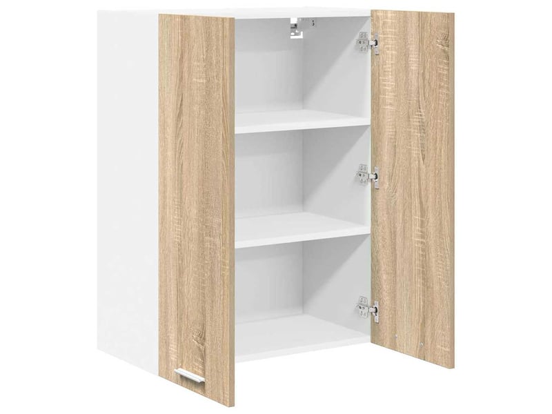 Meuble de rangement cuisine, armoire suspendue chêne sonoma 60x31x80cm - Conforama E