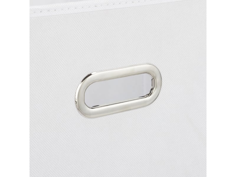  Lot de 2 boîtes de rangement pliables pratiques pour linge jouets salle de bain 30 x 30 x 30 cm en polyester blanc 13_0007599  - Conforama C