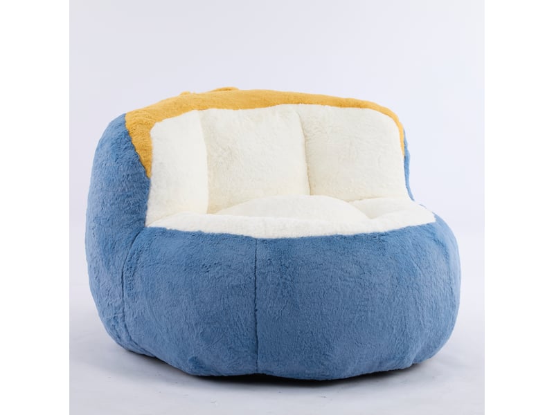  Pouf géant en fausse fourrure multicolore T6011P533532 - Conforama A