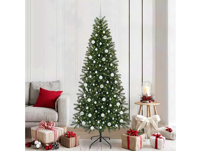 Sapin de noël artificiel, arbre de noël vert 210 cm pe et pvc shl4681 - Conforama B