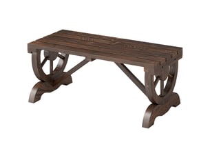 Banc de jardin 2 places en bois de sapin naturel 98 x 50 x 39,5 cm
