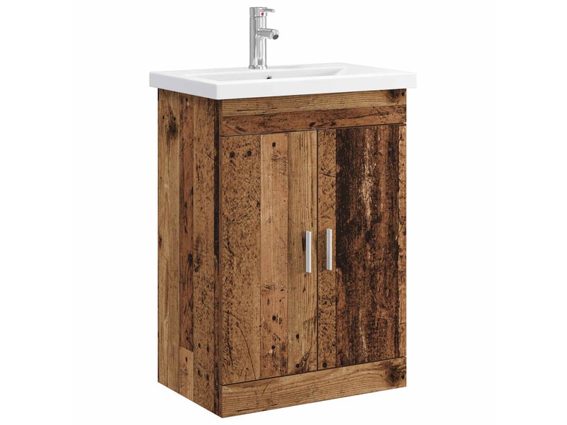  Ensemble de mobilier de salle de bain bois ancien shl4455  - Conforama A