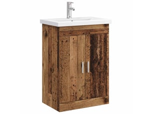 Ensemble de mobilier de salle de bain bois ancien shl4455