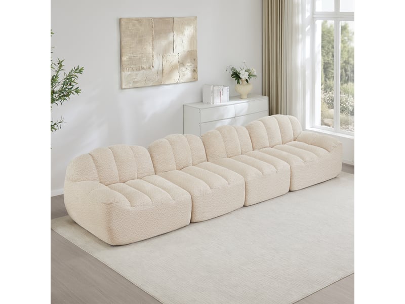  Canapé modulaire d'angle 4 places pour salon, avec assise profonde et soutien ergonomique au quotidien  - Conforama B