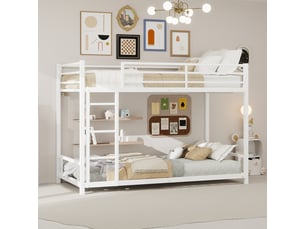 Lit superposé 90x190 cm <strong>WISHDOR</strong> <strong></strong> coloris blanc