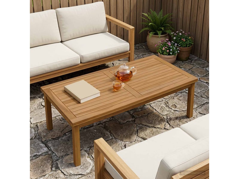  Vidaxl plateau de table rectangulaire bois de teck massif naturel  - Conforama B
