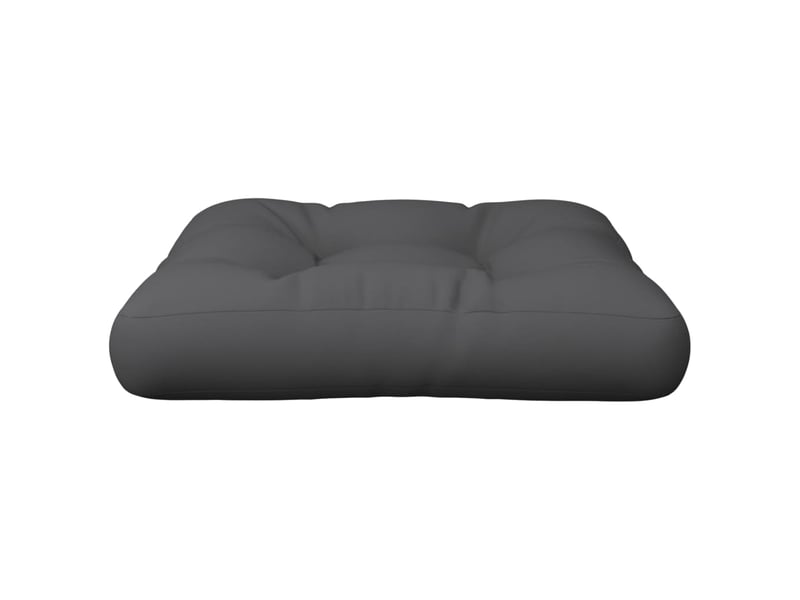  Coussin de palette, coussin de chaise, coussin de canapé anthracite 58x58x10 cm tissu cf55274  - Conforama D