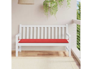Coussin de banc de jardin, coussin d'assise rouge 150x50x3 cm tissu oxford cf52799