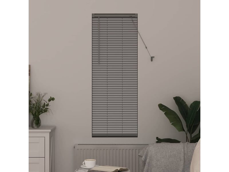 Store vénitien, store de fenêtre argenté 130 x 45 cm 25 mm aluminium cf47551 - Conforama C