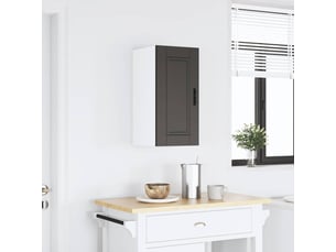Meuble de rangement, armoire murale de cuisine porto noir bois d'ingénierie shl2870