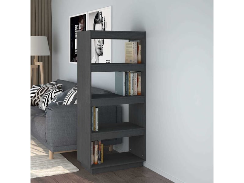  Bibliothèque, séparateur de pièce gris 60x35x135 cm pin massif  - Conforama B