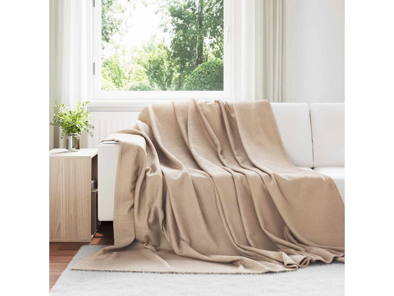 Couverture jetée de canapé 6 pcs camel 270x240 cm 5.08 kg polaire  - Conforama B