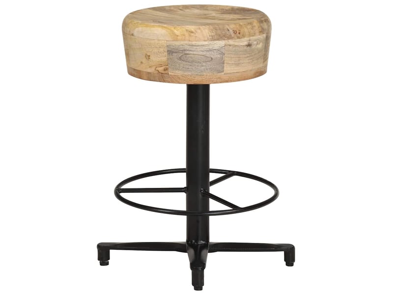  Lot de 2 tabouret de bar, chaise de bar 52 cm bois de manguier massif shl43976  - Conforama C