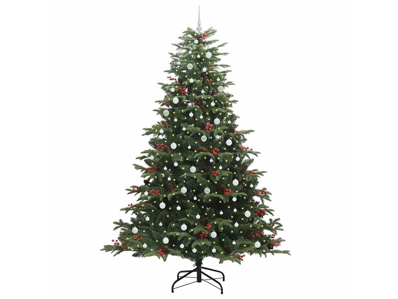  Sapin de noël - arbre de noël artificiel vert 240 cm pvc, métal et plastique  - Conforama C