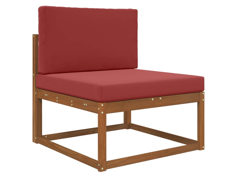  Coussin de canapé d'extérieur, coussin de chaise polyester bordeaux 80 x 80 cm cf54056  - Conforama C