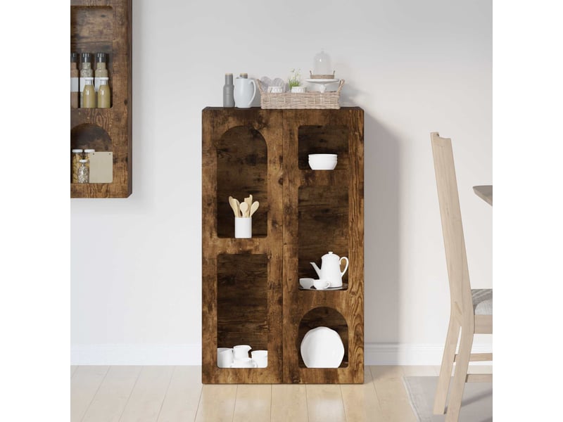  Buffet - bahut - meuble de rangement elst chêne fumé 59 x 35 x 100,5 cm bois d'ingénierie  - Conforama D
