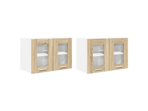 Meuble de rangement, armoire suspendue 2 pcs chêne sonoma bois d'ingénierie shl1210