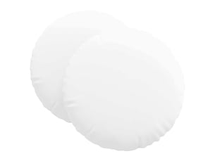 Lot de 2 coussins de siège, coussins décoratifs tissu blanc ø60 x 21 cm cf59765