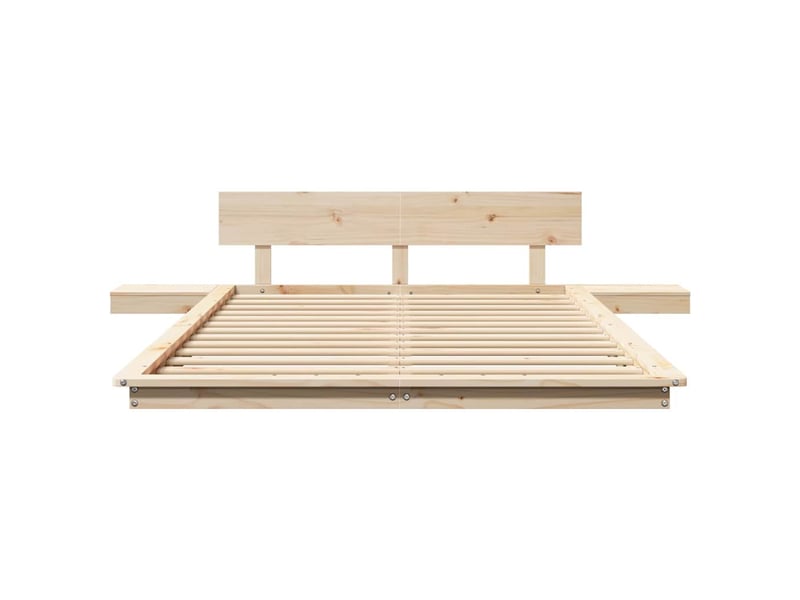 Lit double- lit adulte - cadre de lit marron 120 x 190 cm bois - Conforama D